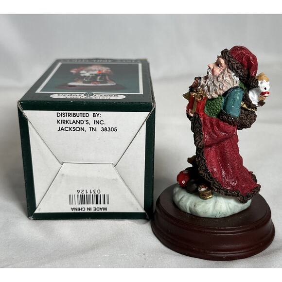 Cedar Creek Collection Collectible 4" Santa Figurine Kirkland’s Original Box - Picture 4 of 5
